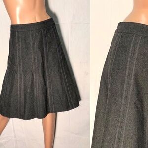 Y2K Merona* Dark Gray Wool Blend A Line Knee Length Dress/Business Skirt~ 8
